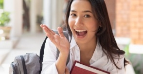 Woman happy after visiting her sedation dentist